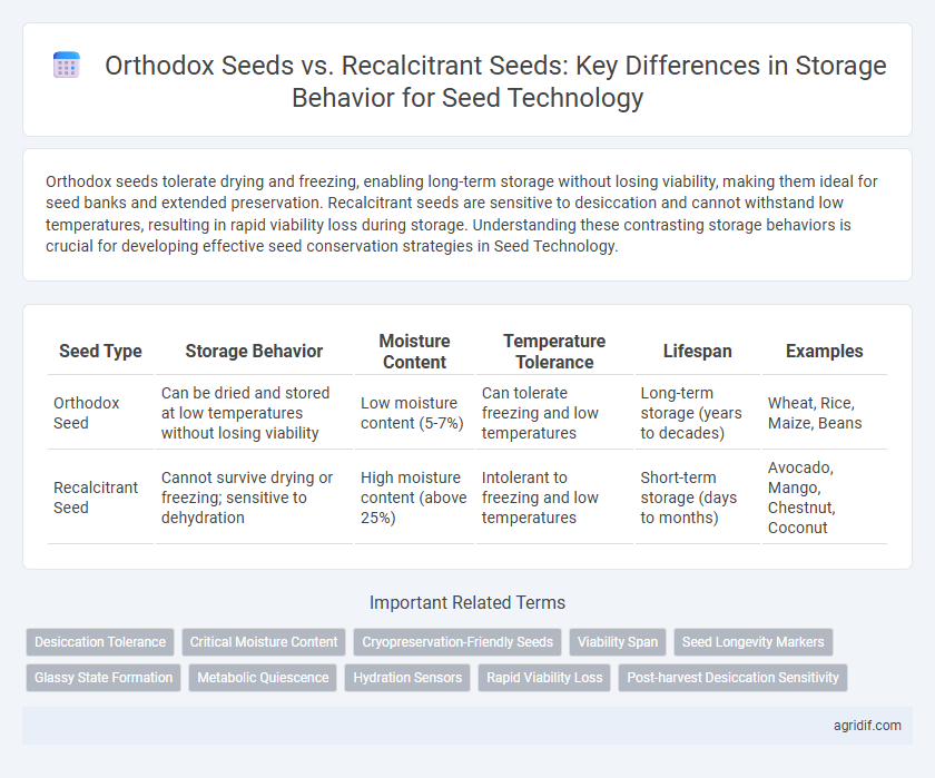 Orthodox Seeds vs. Recalcitrant Seeds: Key Differences in Storage Behavior for Seed Technology