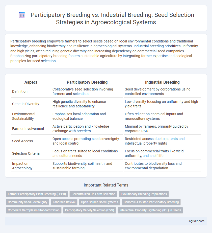 Participatory Breeding vs. Industrial Breeding: Seed Selection Strategies in Agroecological Systems