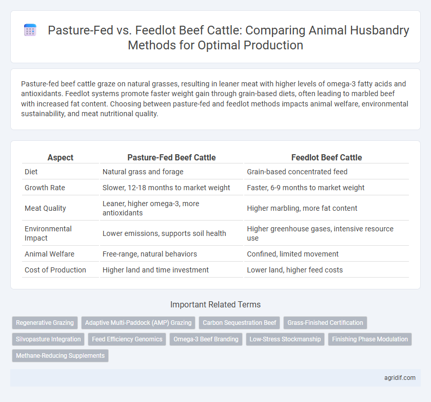 Pasture-Fed vs. Feedlot Beef Cattle: Comparing Animal Husbandry Methods for Optimal Production