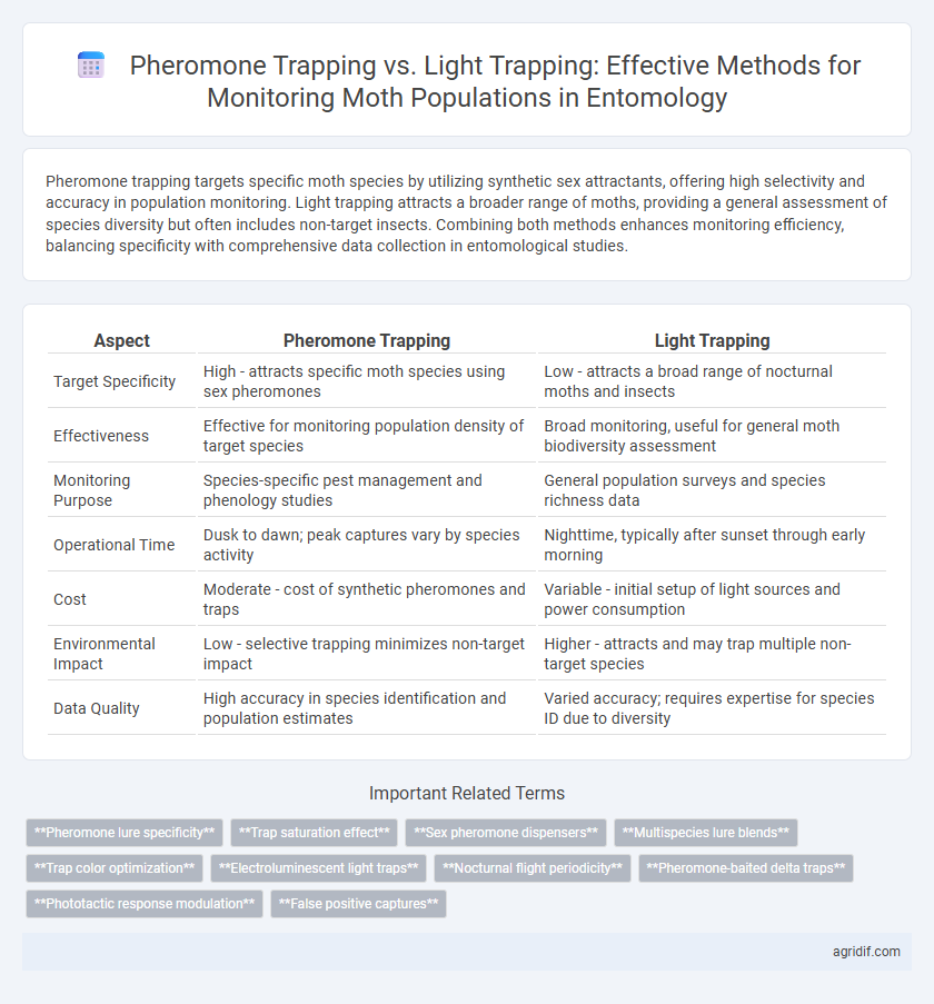 Pheromone Trapping vs. Light Trapping: Effective Methods for Monitoring Moth Populations in Entomology