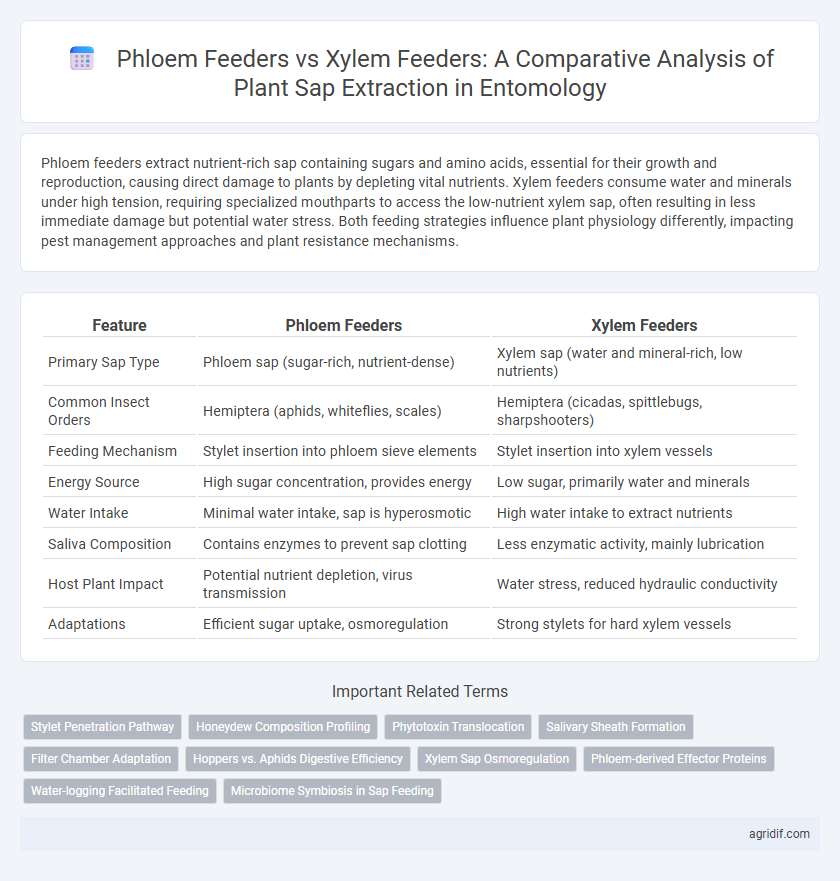 Phloem Feeders vs Xylem Feeders: A Comparative Analysis of Plant Sap Extraction in Entomology