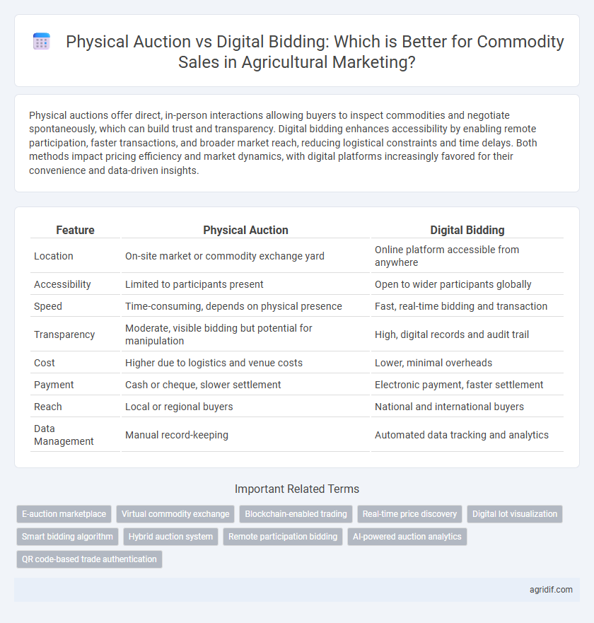Physical Auction vs Digital Bidding: Which is Better for Commodity Sales in Agricultural Marketing?