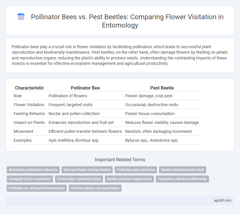 Pollinator Bees vs. Pest Beetles: Comparing Flower Visitation in Entomology