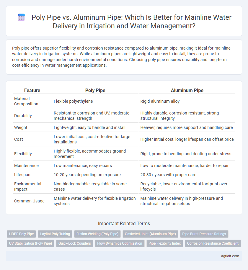 Poly Pipe vs. Aluminum Pipe: Which Is Better for Mainline Water Delivery in Irrigation and Water Management?