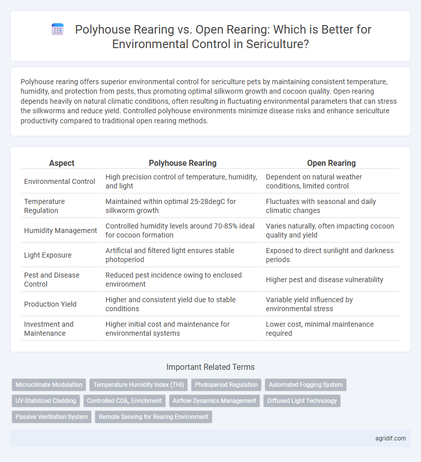 Polyhouse Rearing vs. Open Rearing: Which is Better for Environmental Control in Sericulture?