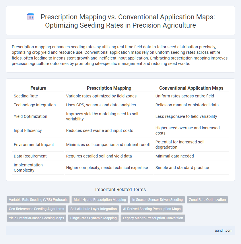 Prescription Mapping vs. Conventional Application Maps: Optimizing Seeding Rates in Precision Agriculture