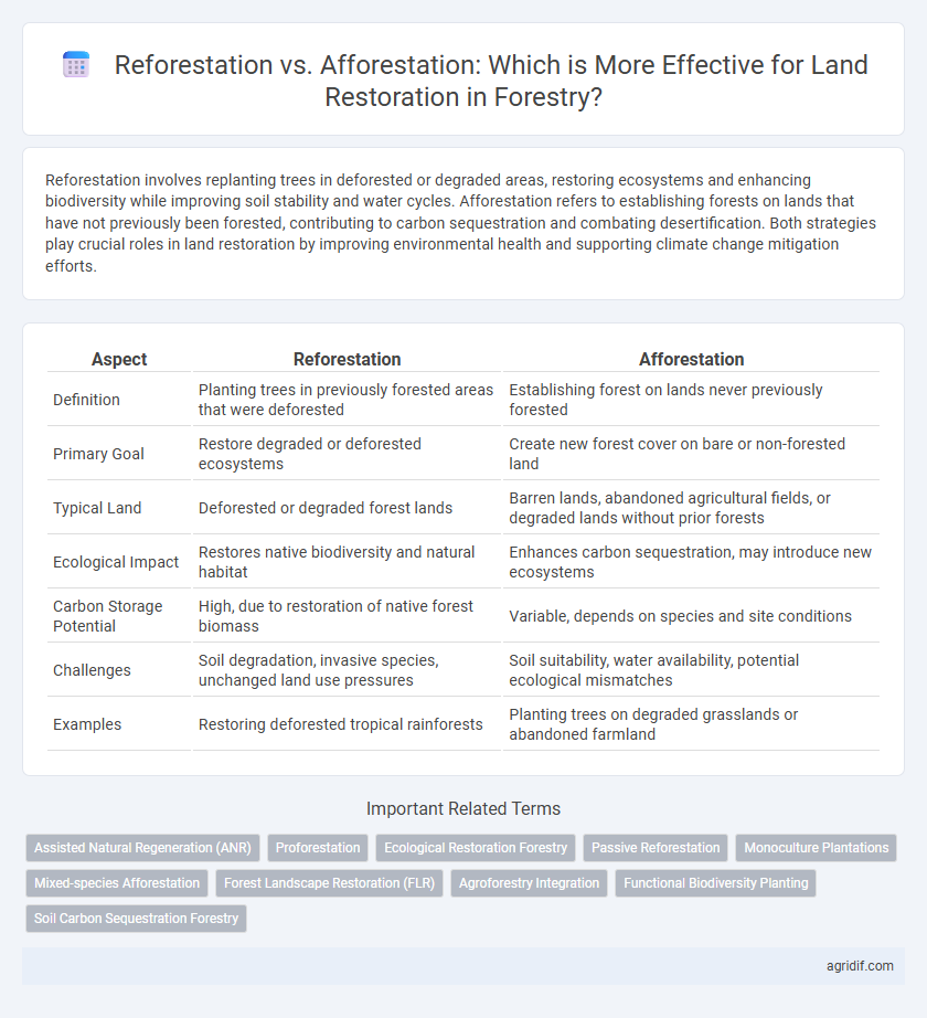 Reforestation vs. Afforestation: Which is More Effective for Land Restoration in Forestry?