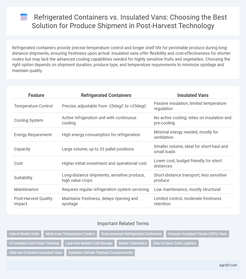 Refrigerated Containers vs. Insulated Vans: Choosing the Best Solution for Produce Shipment in Post-Harvest Technology