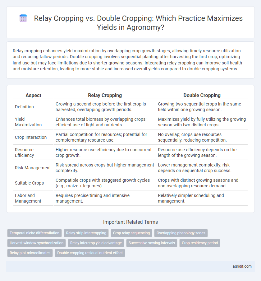 Relay Cropping vs. Double Cropping: Which Practice Maximizes Yields in Agronomy?