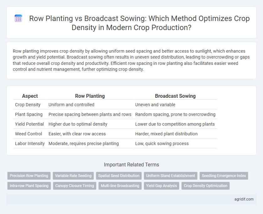 Row Planting vs Broadcast Sowing: Which Method Optimizes Crop Density in Modern Crop Production?
