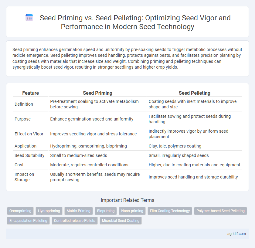 Seed Priming vs. Seed Pelleting: Optimizing Seed Vigor and Performance in Modern Seed Technology