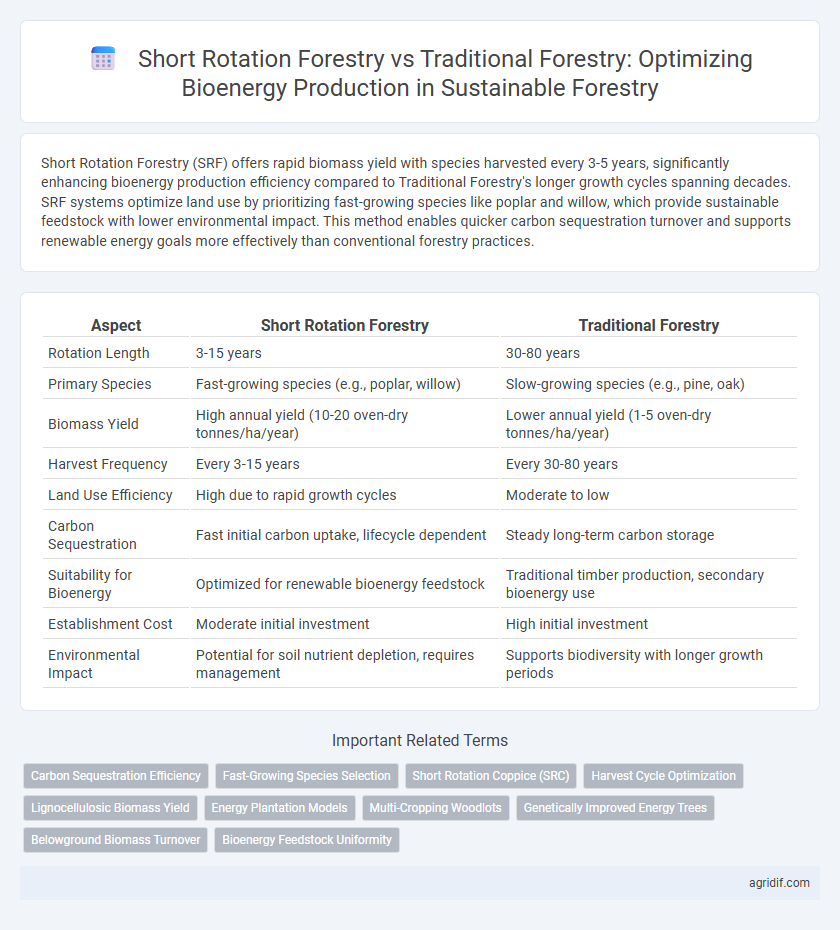 Short Rotation Forestry vs Traditional Forestry: Optimizing Bioenergy Production in Sustainable Forestry
