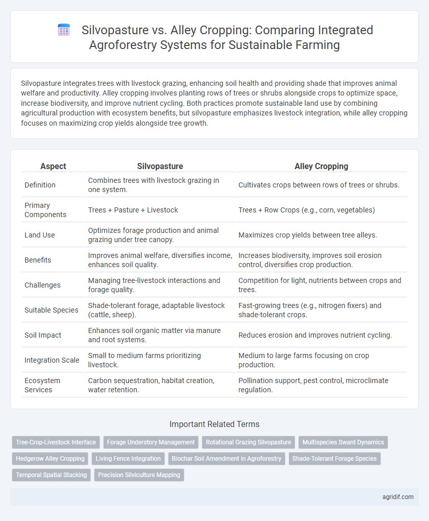 Silvopasture vs. Alley Cropping: Comparing Integrated Agroforestry Systems for Sustainable Farming