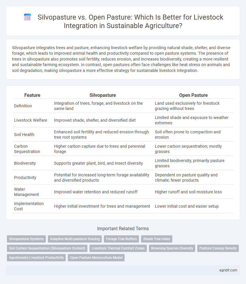Silvopasture vs. Open Pasture: Which Is Better for Livestock Integration in Sustainable Agriculture?