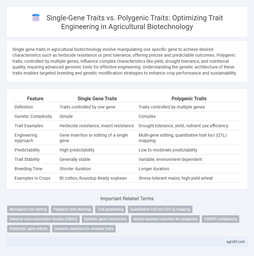 Single-Gene Traits vs. Polygenic Traits: Optimizing Trait Engineering in Agricultural Biotechnology