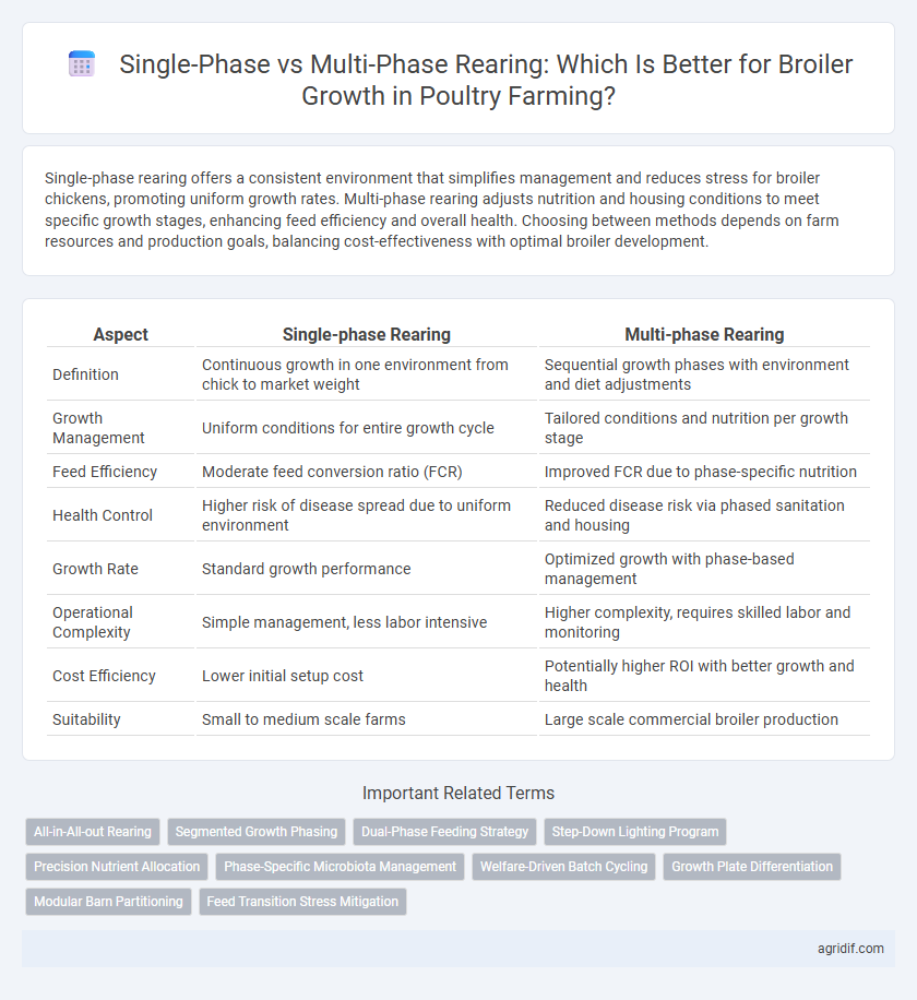 Single-Phase vs Multi-Phase Rearing: Which Is Better for Broiler Growth in Poultry Farming?