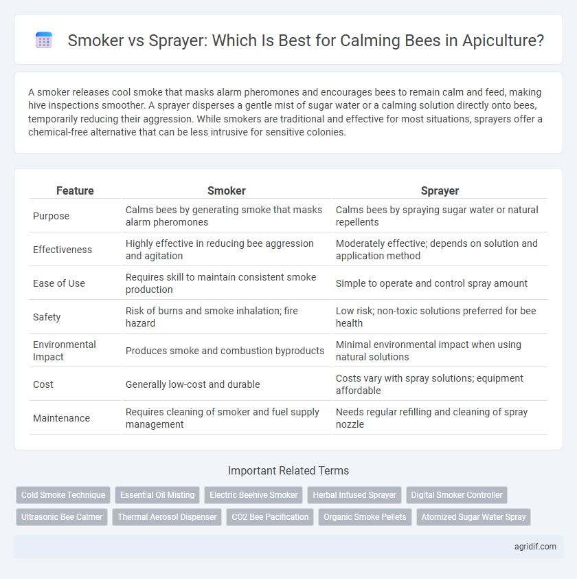 Smoker vs Sprayer: Which Is Best for Calming Bees in Apiculture?