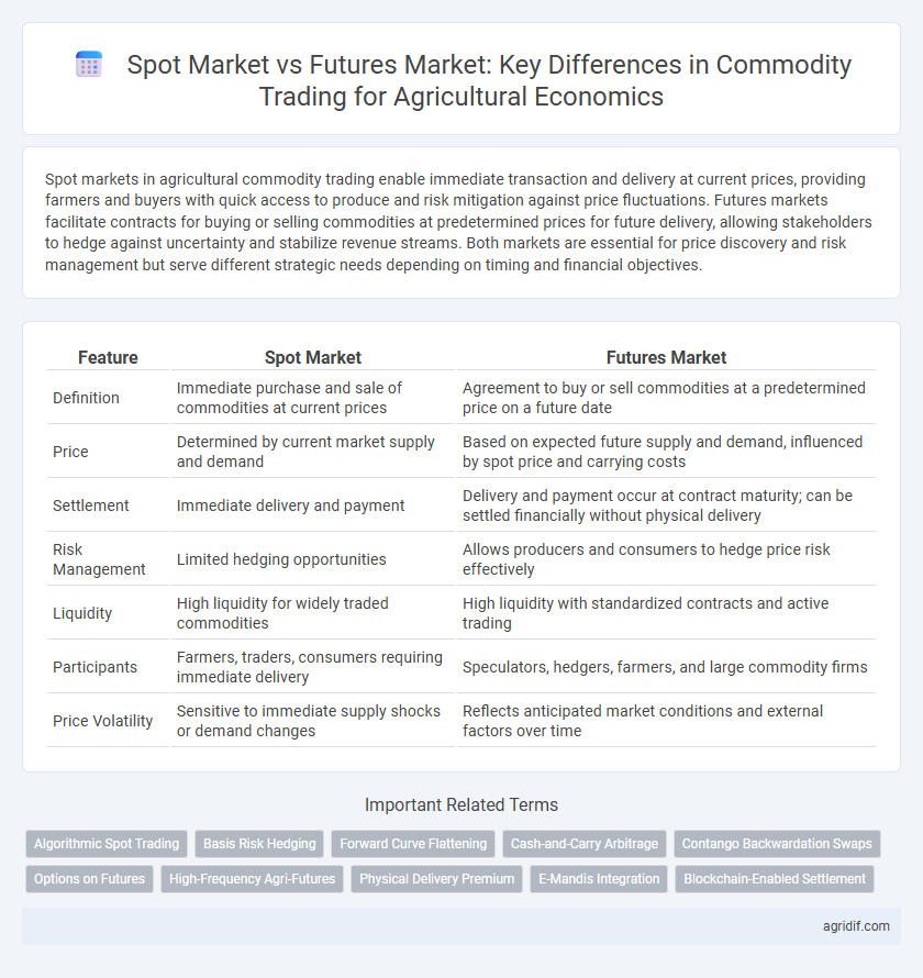 Spot Market vs Futures Market: Key Differences in Commodity Trading for Agricultural Economics