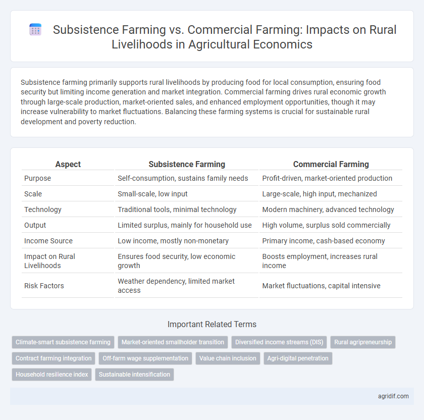 Subsistence Farming vs. Commercial Farming: Impacts on Rural Livelihoods in Agricultural Economics