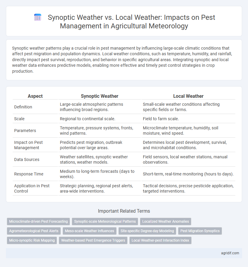 Synoptic Weather vs. Local Weather: Impacts on Pest Management in Agricultural Meteorology
