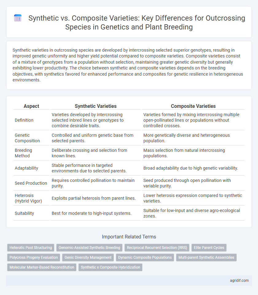 Synthetic vs. Composite Varieties: Key Differences for Outcrossing Species in Genetics and Plant Breeding