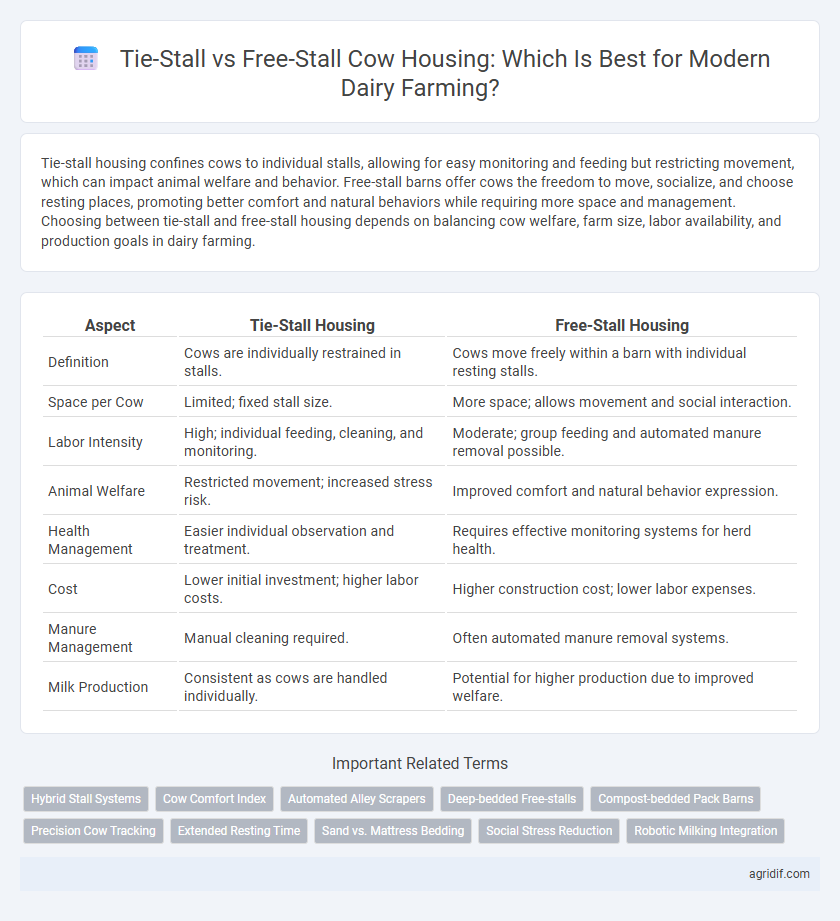 Tie-Stall vs Free-Stall Cow Housing: Which Is Best for Modern Dairy Farming?