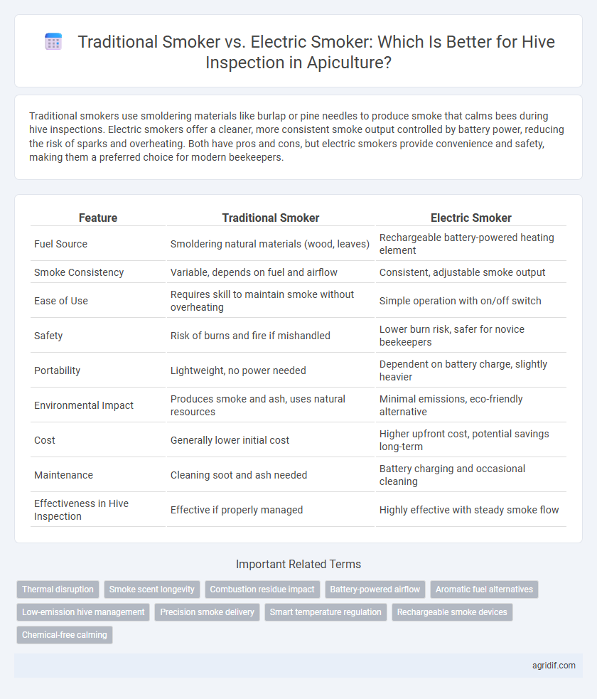 Traditional Smoker vs. Electric Smoker: Which Is Better for Hive Inspection in Apiculture?