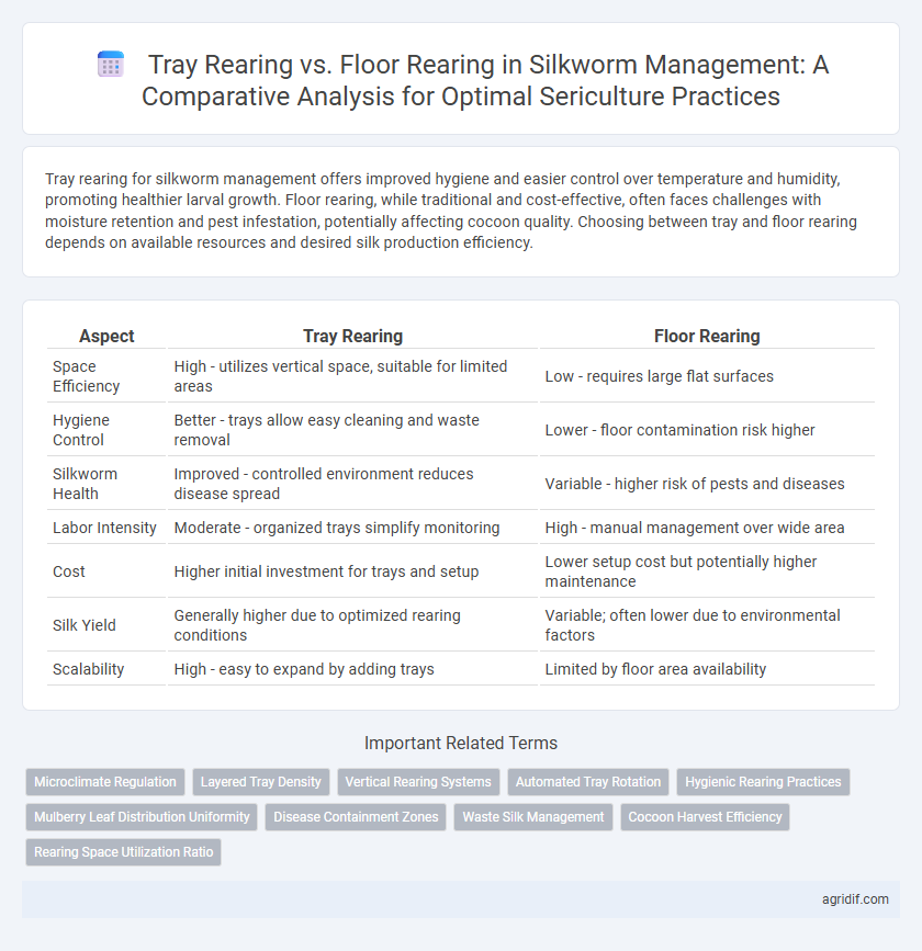 Tray Rearing vs. Floor Rearing in Silkworm Management: A Comparative Analysis for Optimal Sericulture Practices