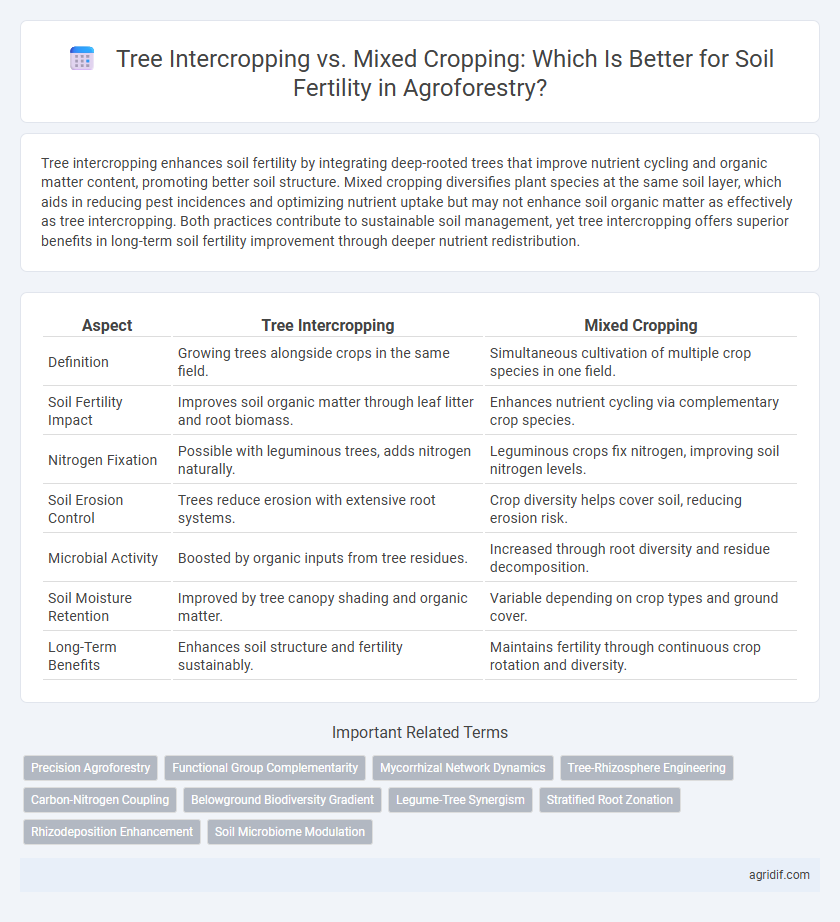 Tree Intercropping vs. Mixed Cropping: Which Is Better for Soil Fertility in Agroforestry?