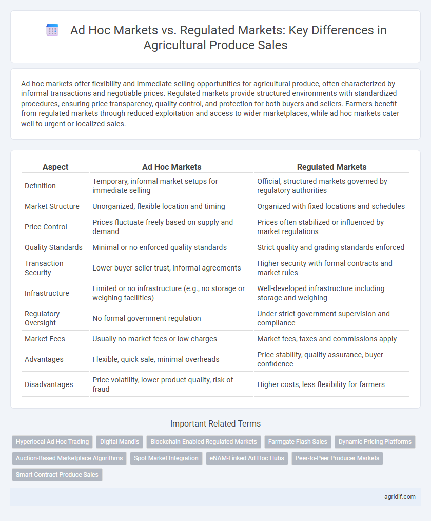 Ad Hoc Markets vs. Regulated Markets: Key Differences in Agricultural Produce Sales