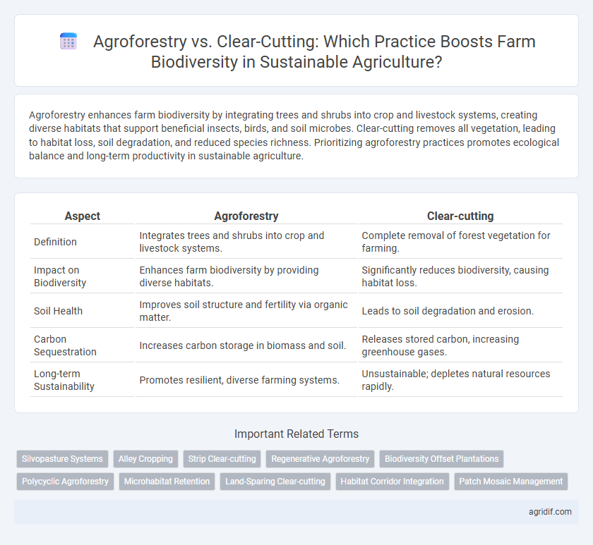 Agroforestry vs. Clear-Cutting: Which Practice Boosts Farm Biodiversity in Sustainable Agriculture?