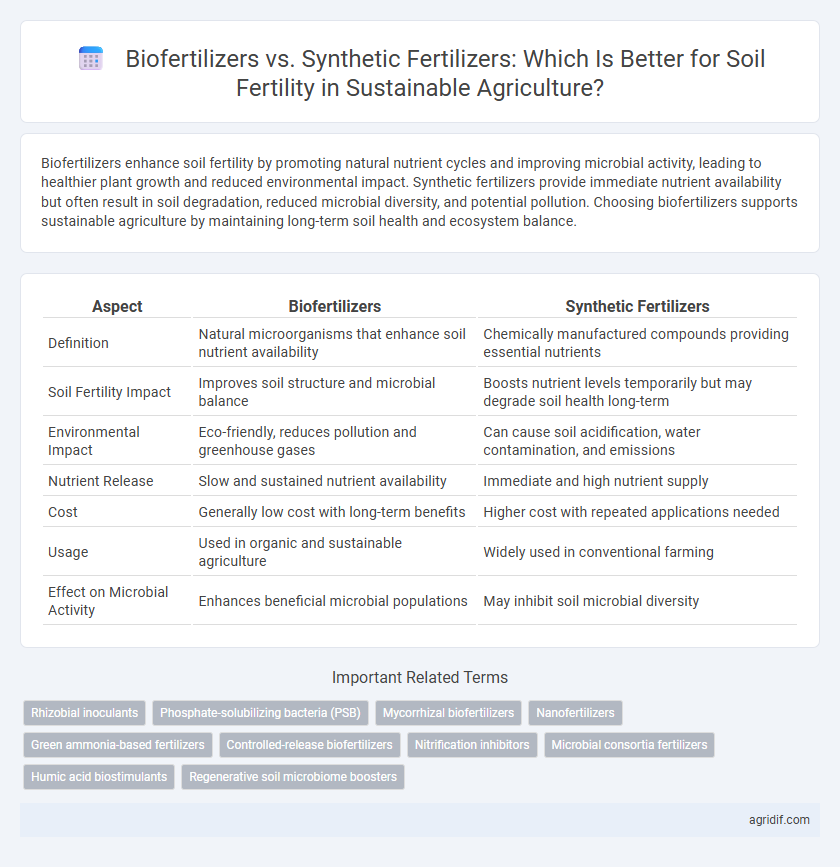 Biofertilizers vs. Synthetic Fertilizers: Which Is Better for Soil Fertility in Sustainable Agriculture?