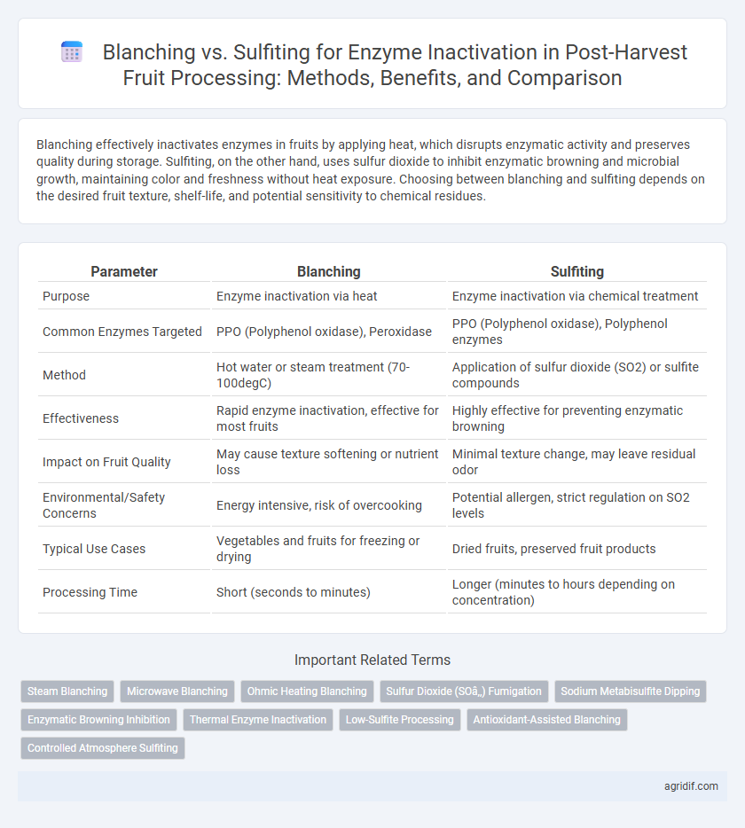 Blanching vs. Sulfiting for Enzyme Inactivation in Post-Harvest Fruit Processing: Methods, Benefits, and Comparison