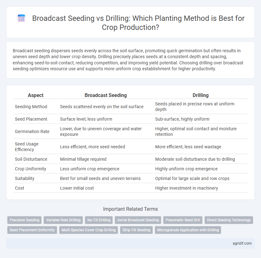 Broadcast Seeding vs Drilling: Which Planting Method is Best for Crop Production?