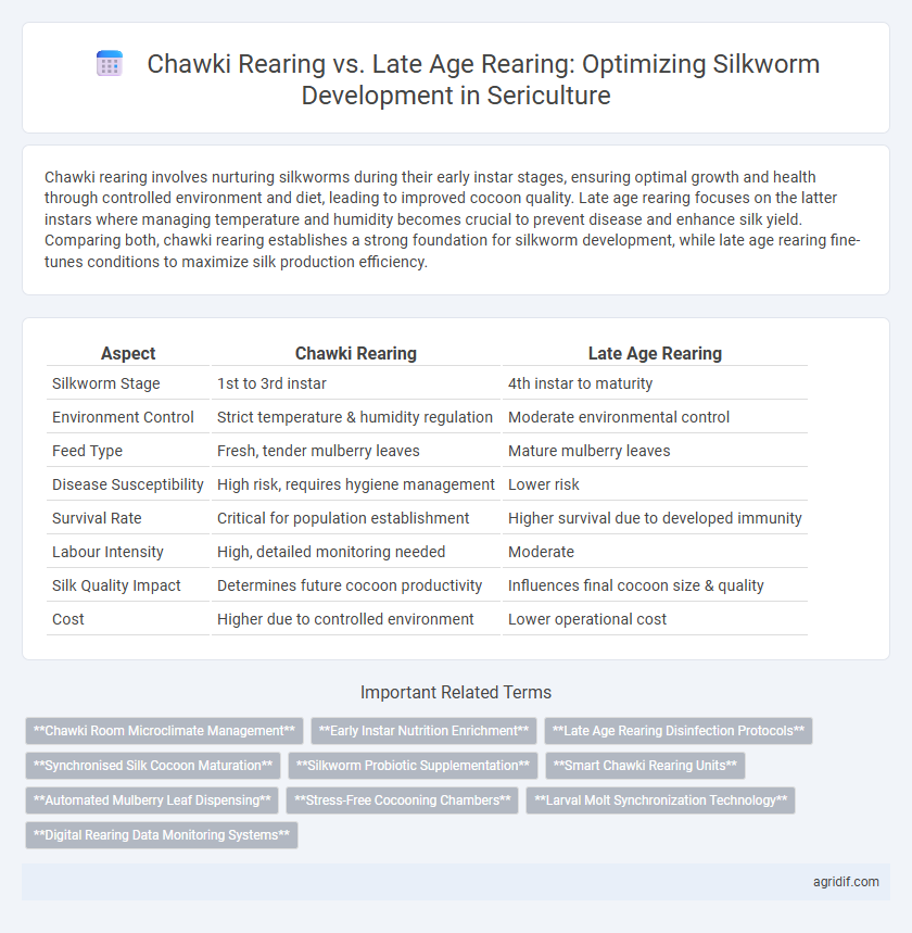 Chawki Rearing vs. Late Age Rearing: Optimizing Silkworm Development in Sericulture
