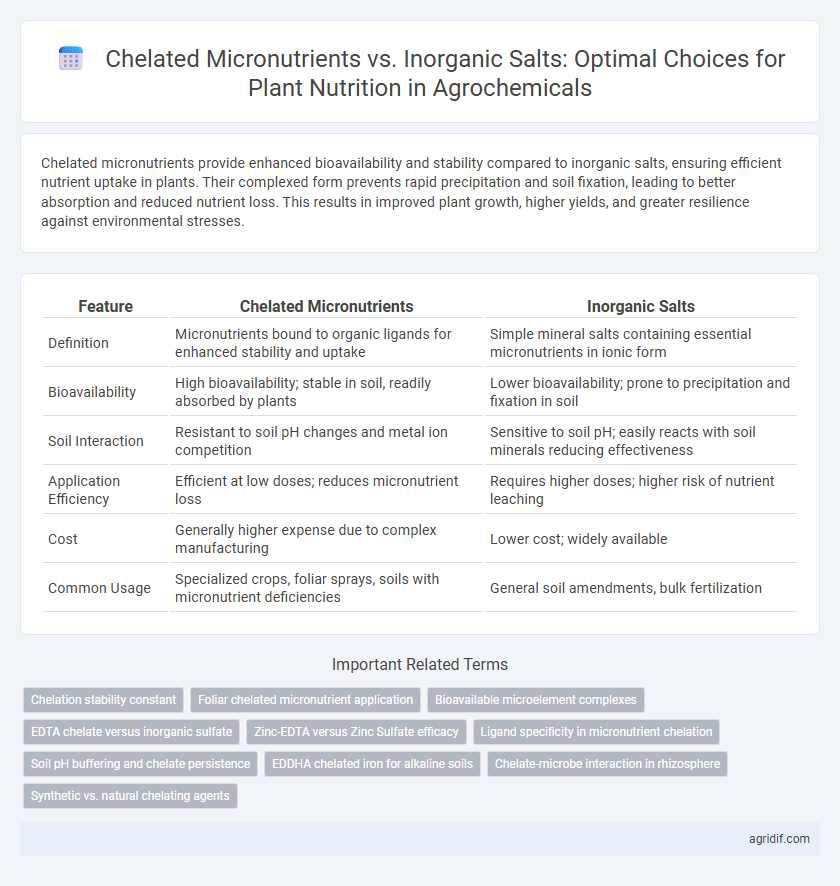 Chelated Micronutrients vs. Inorganic Salts: Optimal Choices for Plant Nutrition in Agrochemicals