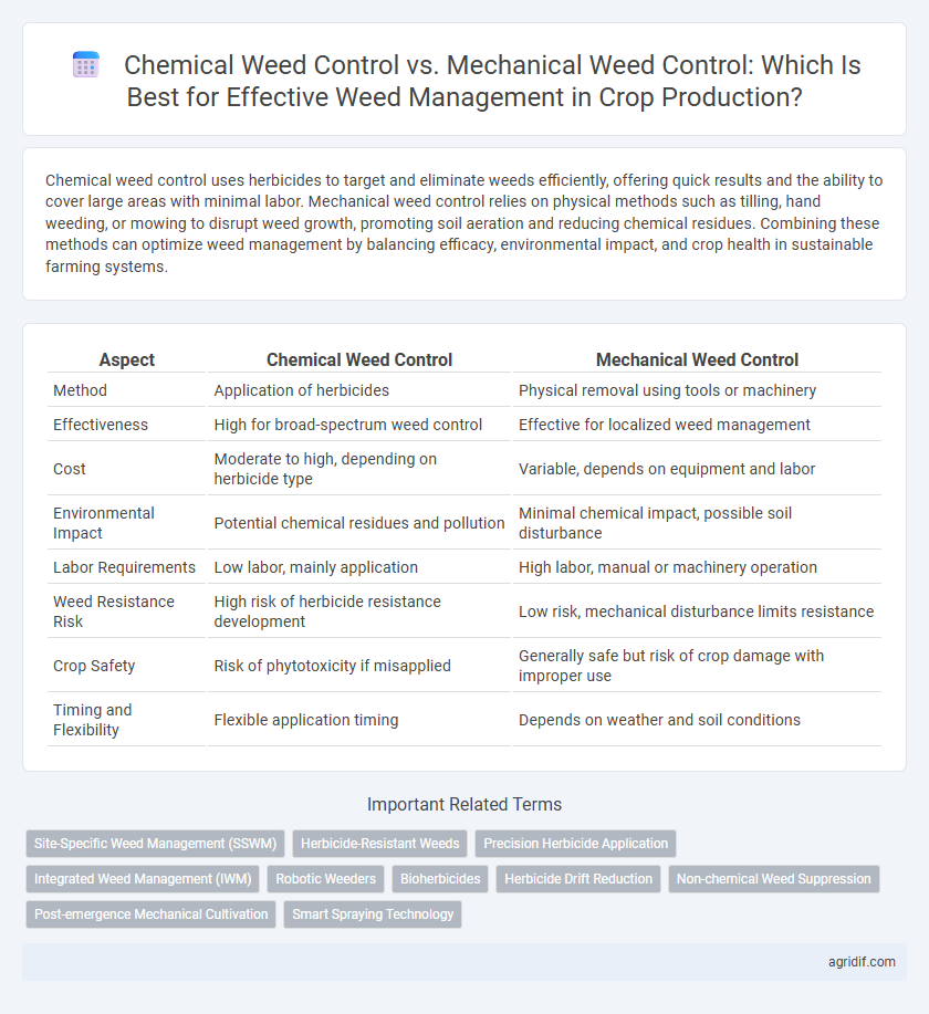 Chemical Weed Control vs. Mechanical Weed Control: Which Is Best for Effective Weed Management in Crop Production?