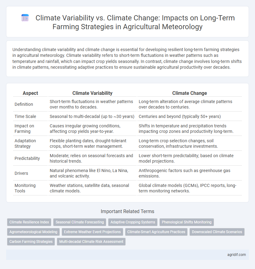 Climate Variability vs. Climate Change: Impacts on Long-Term Farming Strategies in Agricultural Meteorology
