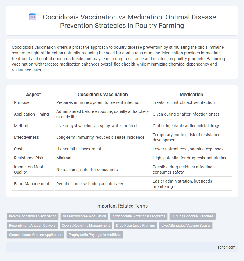 Coccidiosis Vaccination vs Medication: Optimal Disease Prevention Strategies in Poultry Farming