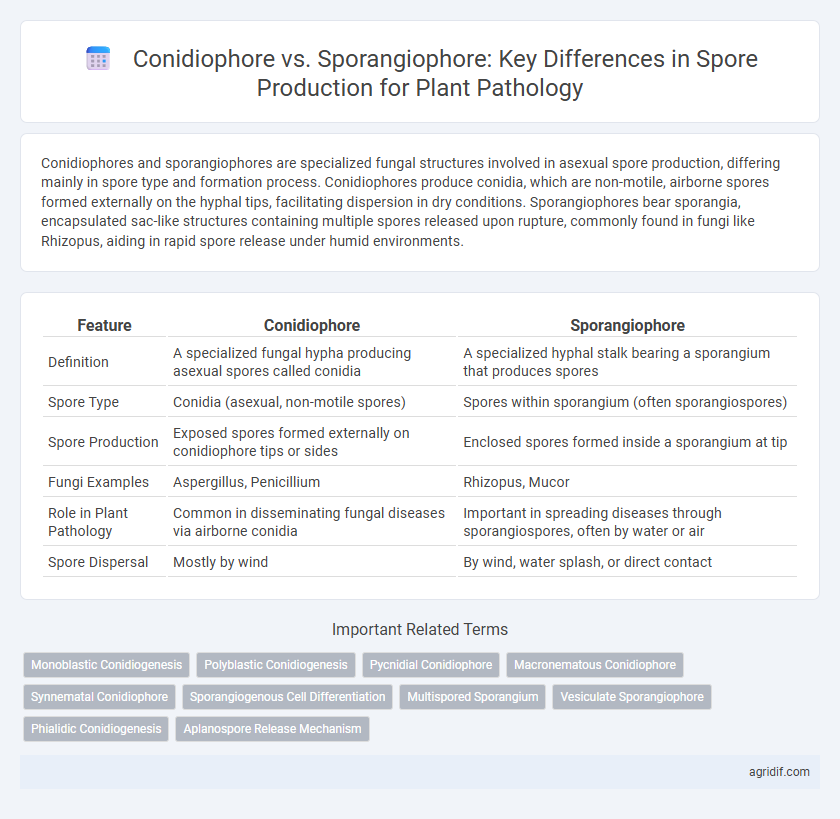 Conidiophore vs. Sporangiophore: Key Differences in Spore Production for Plant Pathology