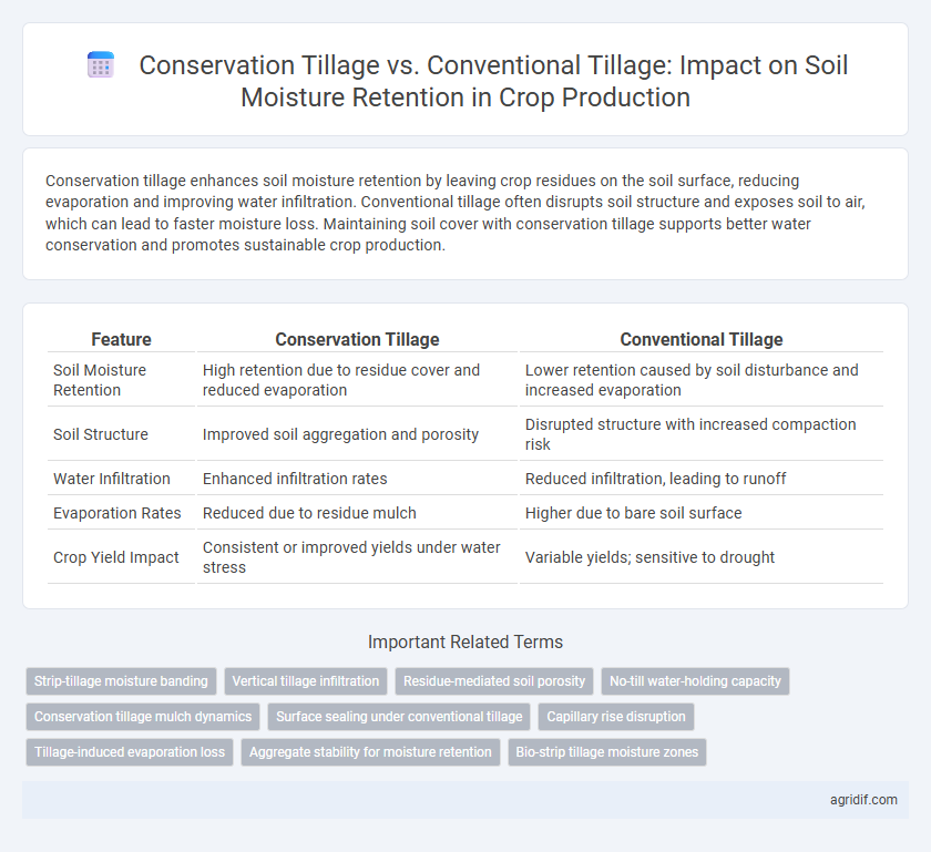 Conservation Tillage vs. Conventional Tillage: Impact on Soil Moisture Retention in Crop Production