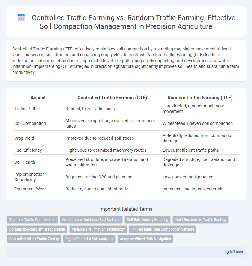 Controlled Traffic Farming vs. Random Traffic Farming: Effective Soil Compaction Management in Precision Agriculture