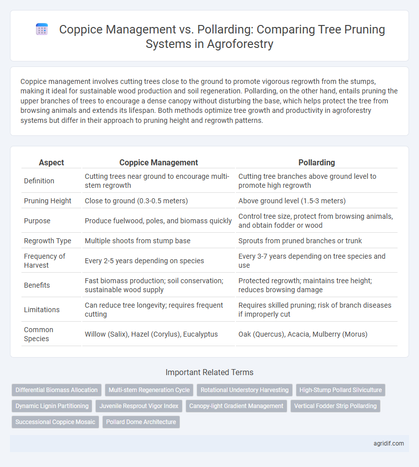 Coppice Management vs. Pollarding: Comparing Tree Pruning Systems in Agroforestry