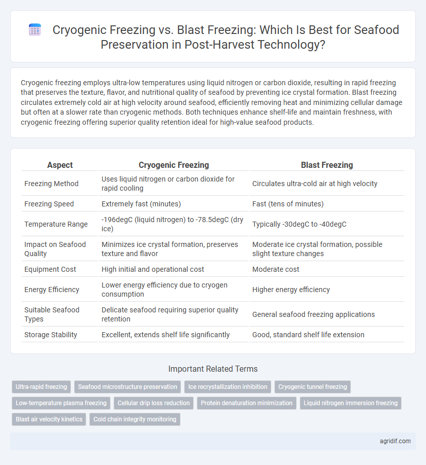 Cryogenic Freezing vs. Blast Freezing: Which Is Best for Seafood Preservation in Post-Harvest Technology?