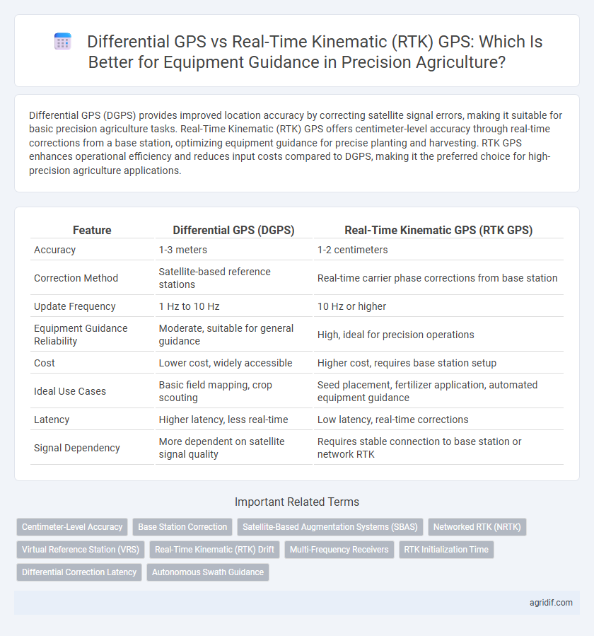 Differential GPS vs Real-Time Kinematic (RTK) GPS: Which Is Better for Equipment Guidance in Precision Agriculture?