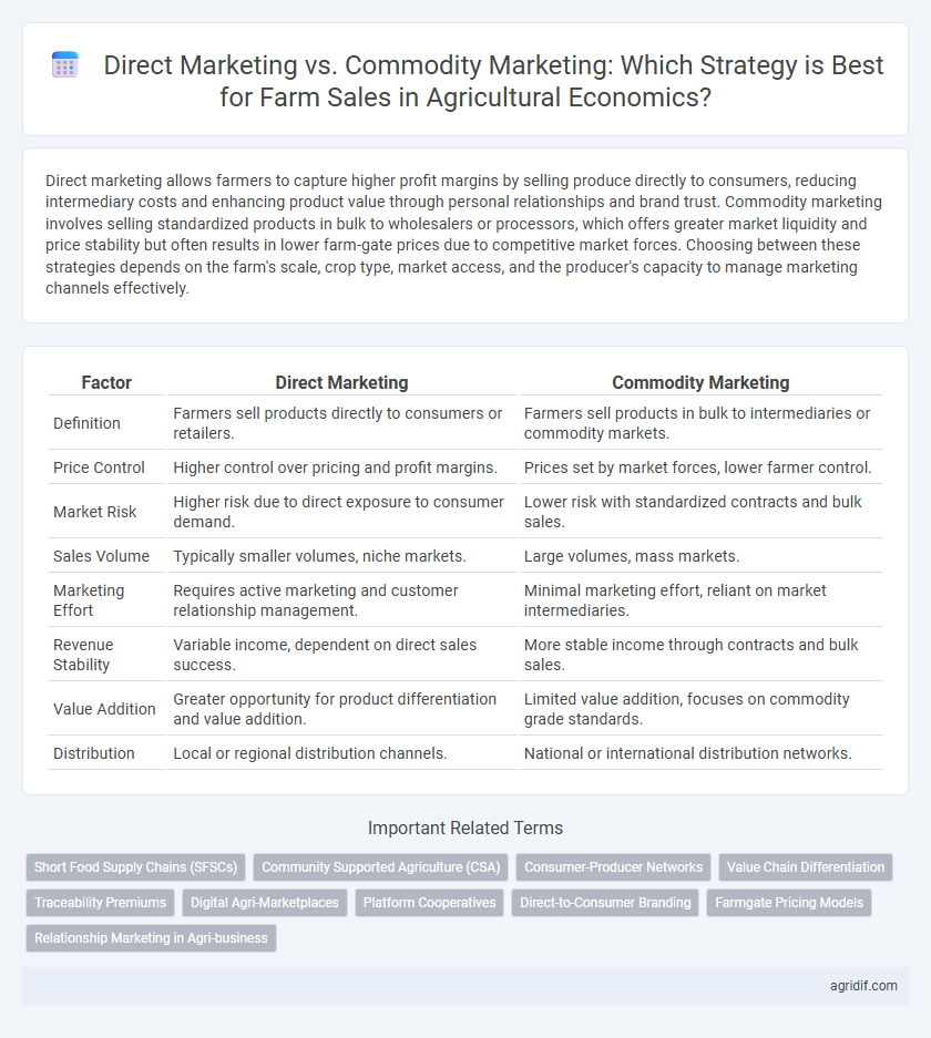 Direct Marketing vs. Commodity Marketing: Which Strategy is Best for Farm Sales in Agricultural Economics?