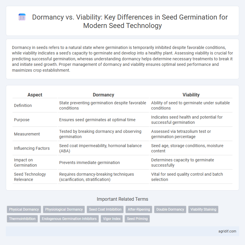 Dormancy vs. Viability: Key Differences in Seed Germination for Modern Seed Technology