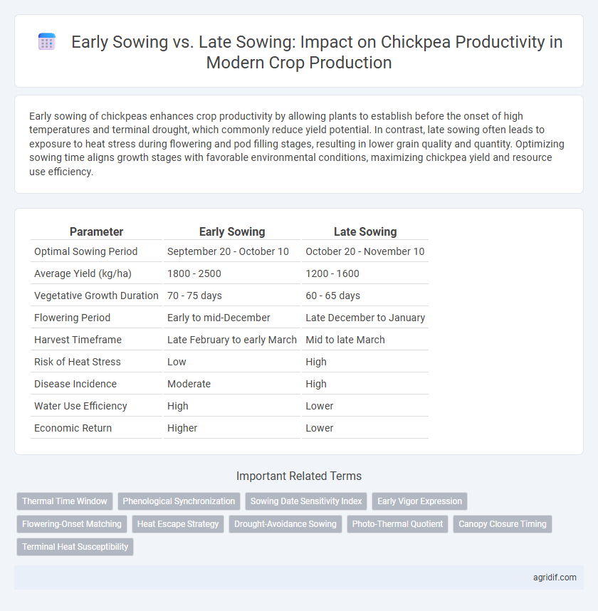 Early Sowing vs. Late Sowing: Impact on Chickpea Productivity in Modern Crop Production
