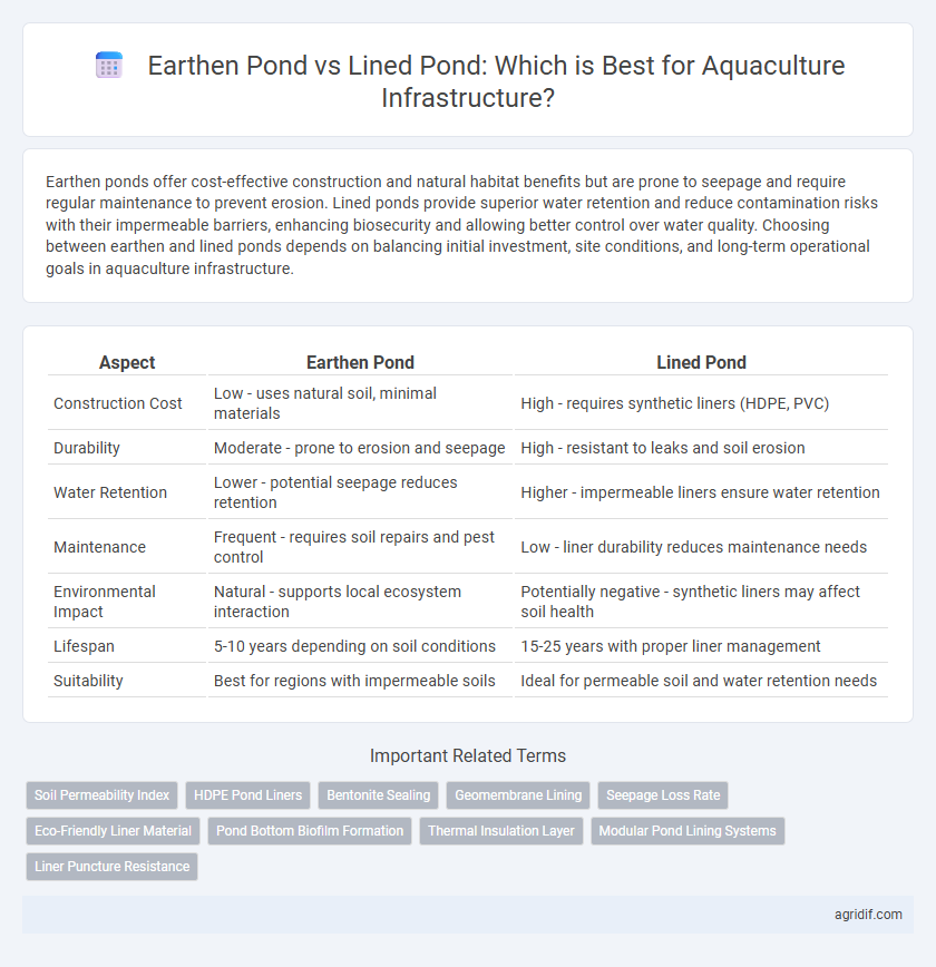 Earthen Pond vs Lined Pond: Which is Best for Aquaculture Infrastructure?