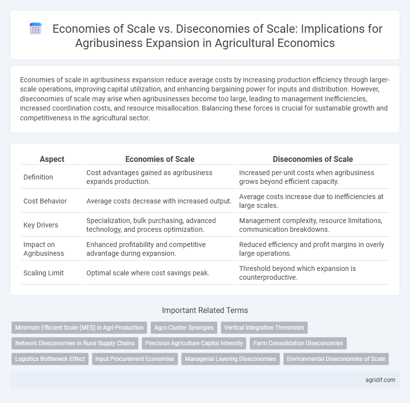 Economies of Scale vs. Diseconomies of Scale: Implications for Agribusiness Expansion in Agricultural Economics